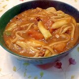 簡単カレーうどん☆残りのカレーとめんつゆで！